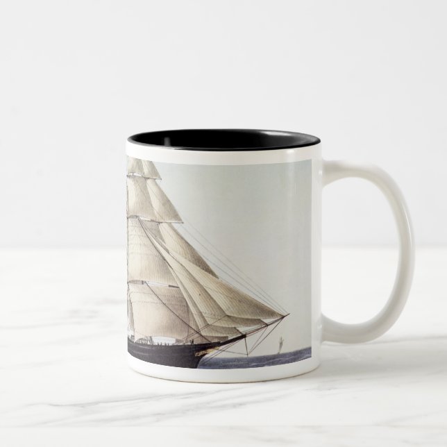 The Clipper Ship "Flying Cloud" Two-Tone Coffee Mug (Right)