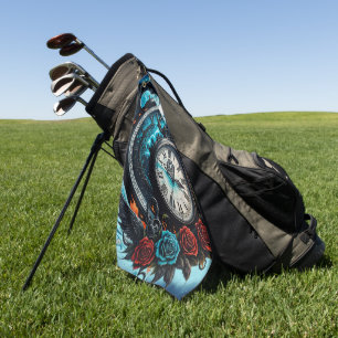 The Clock In the Mist of Infinity.  Golf Towel