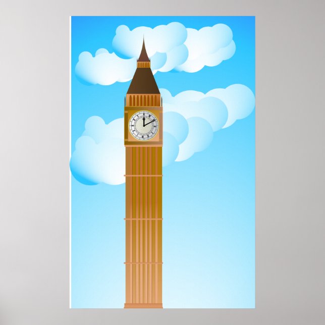 The Clock tower & Big Ben Poster (Front)