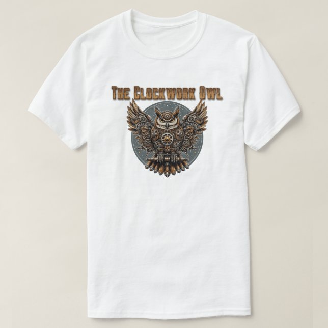 The Clockwork Owl T-Shirt (Design Front)