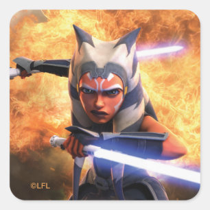 The Clone Wars   Ahsoka Tano Square Sticker