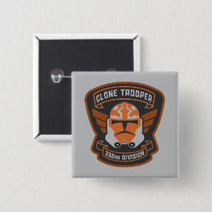 The Clone Wars   Clone Trooper Emblem 2 Inch Square Button
