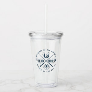 The Clone Wars   Jedi Sabres Emblem Acrylic Tumbler