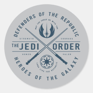 The Clone Wars | Jedi Sabres Emblem Classic Round Sticker