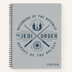 The Clone Wars   Jedi Sabres Emblem Notebook