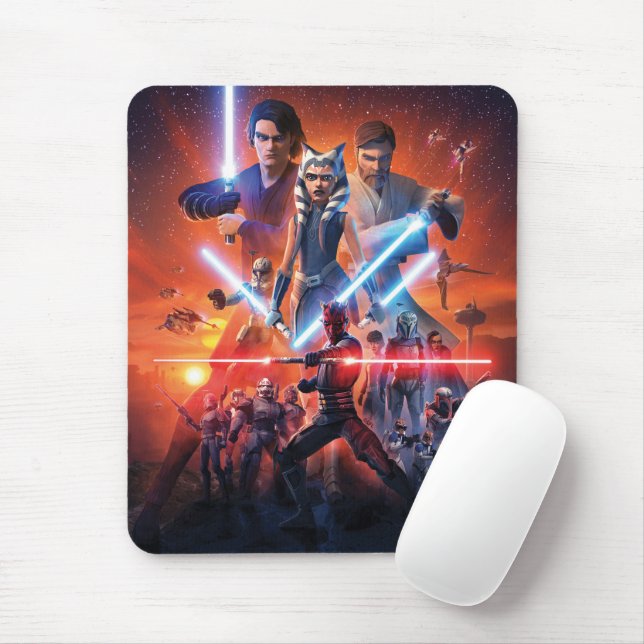 The Clone Wars Poster Art Mouse Pad (With Mouse)