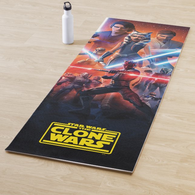 The Clone Wars Poster Art Yoga Mat (In Situ)