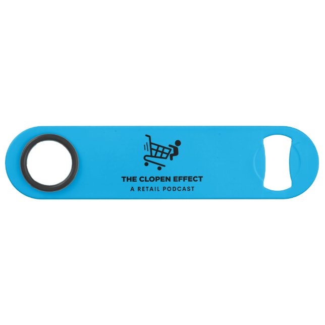 The Clopen Effect - Black Logo Credit Card Bottle  Bar Key (Front (Horizontal))