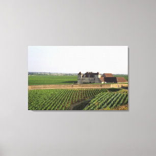 The Clos de Vougeot 16th century monastery and Canvas Print