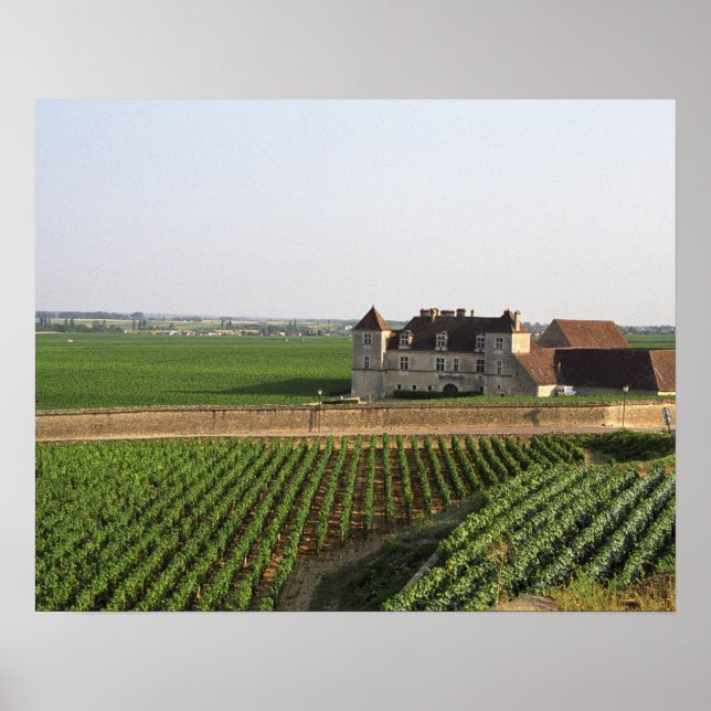 The Clos de Vougeot 16th century monastery and Poster (Front)