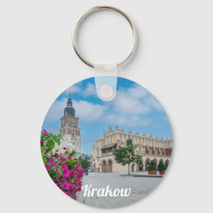 The Cloth Hall in main square in Krakow, Poland Keychain