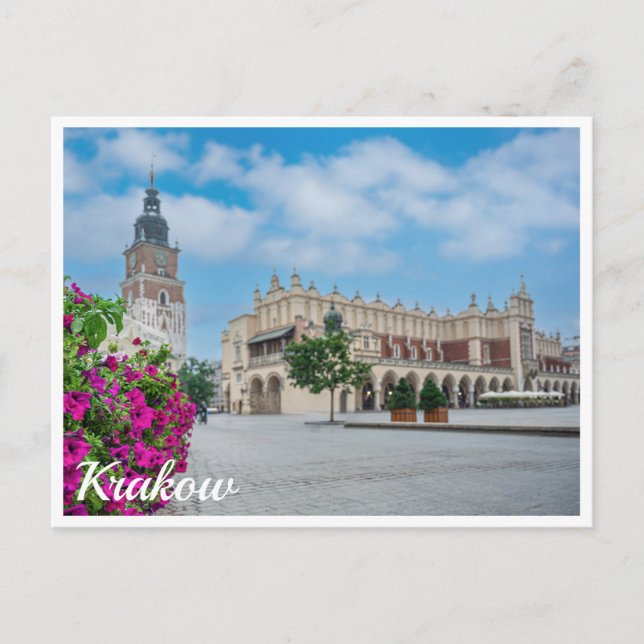 The Cloth Hall in main square in Krakow, Poland Postcard (Front)