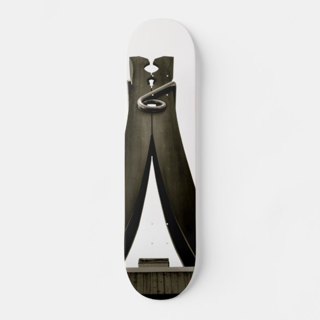 The Clothes Pin (Black & White) Skateboard (Front)