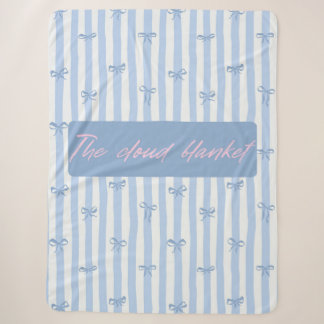The Cloud Blanket Blue Bows Fleece Throw