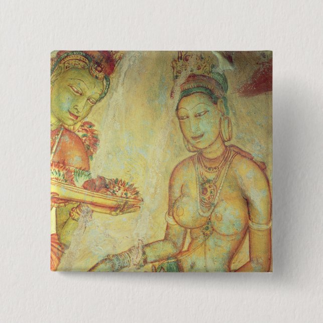 The Cloud Damsels, from the Rock Fortress 2 Inch Square Button (Front)