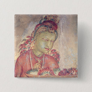 The Cloud Damsels, from the Rock Fortress, 2 Inch Square Button
