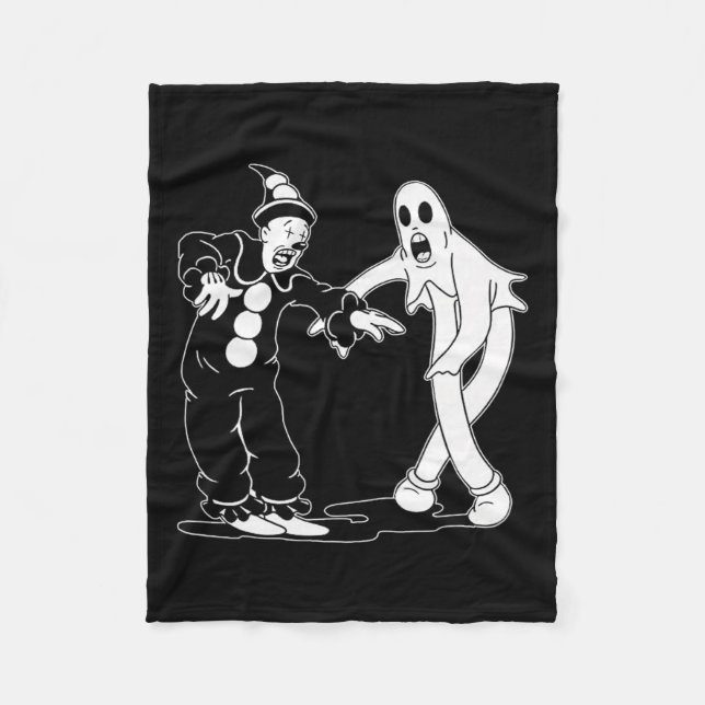 The Clown And Ghost Dancing  Fleece Blanket (Front)