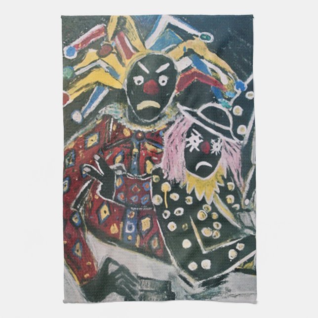 THE CLOWN AND JESTER KITCHEN TOWEL (Vertical)