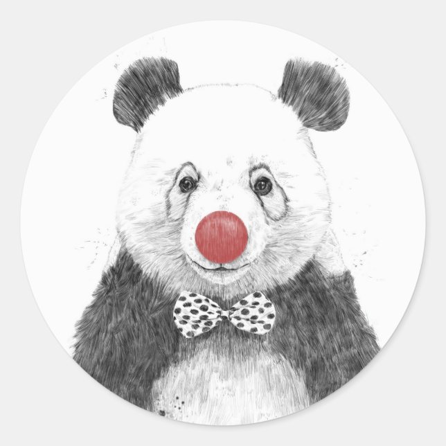 The clown classic round sticker (Front)