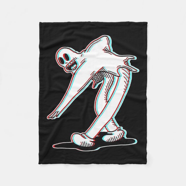 The Clown Ghost Glitch Dancing  Fleece Blanket (Front)