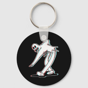 The Clown Ghost Glitch Dancing Keychain