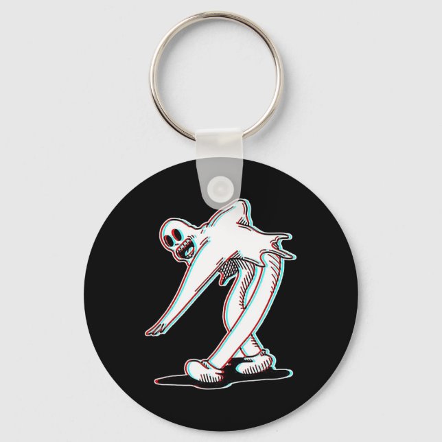 The Clown Ghost Glitch Dancing  Keychain (Front)
