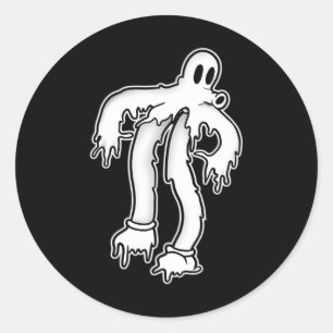 The Clown Ghost Gothic Melting Classic Round Sticker