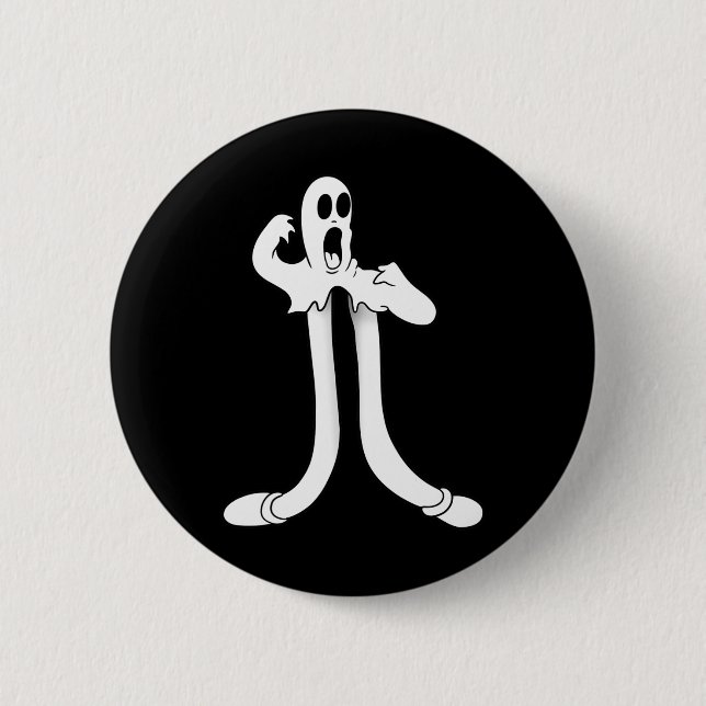 The Clown Ghost Splits Blackwork  2 Inch Round Button (Front)