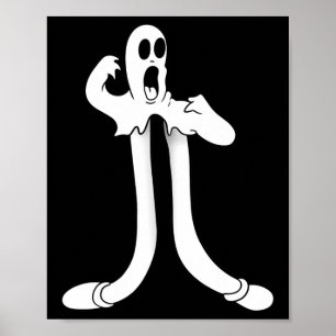 The Clown Ghost Splits Blackwork Poster