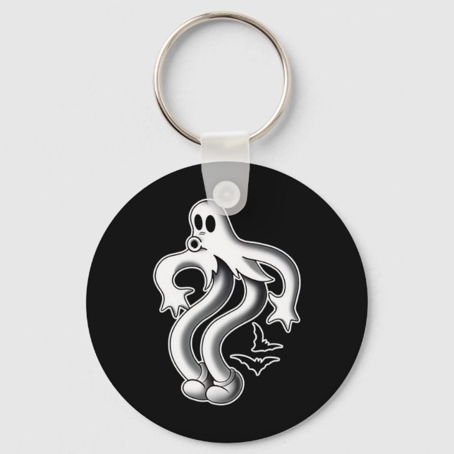 The Clown Ghost Spooky Bats  Keychain (Front)
