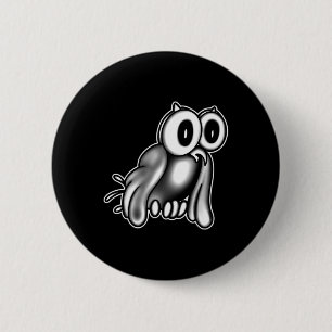 The Clown X Owl Ghost X Vintage Cartoon 2 Inch Round Button