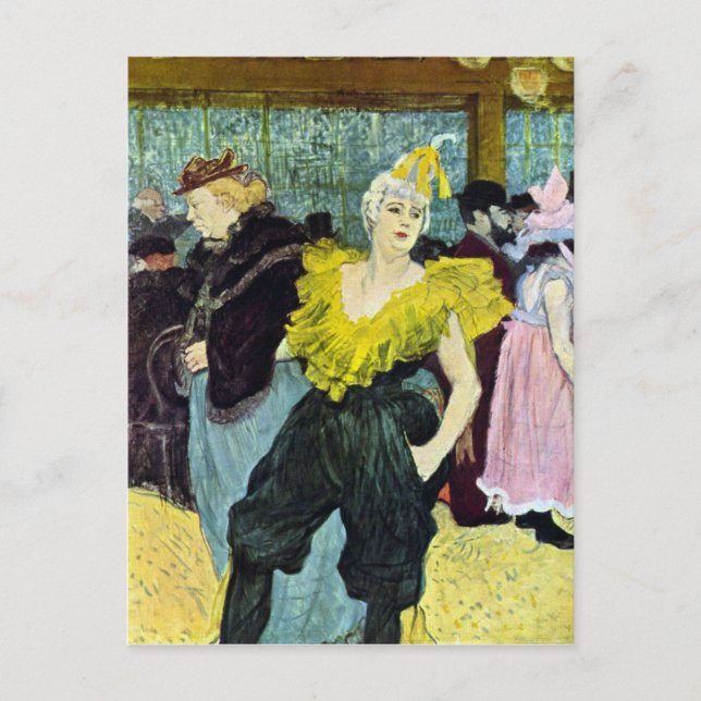 The clowness by Toulouse-Lautrec Postcard (Front)