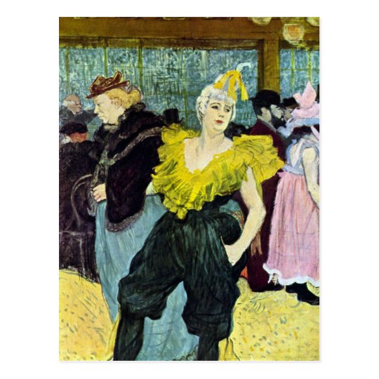 The clowness by Toulouse-Lautrec Postcard