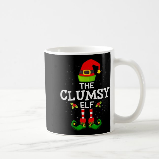 The Clumsy Elf Christmas Family Matching Pajama  Coffee Mug (Right)
