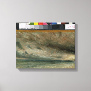 The Coast at Brighton - Stormy Evening, c.1828 (oi Canvas Print