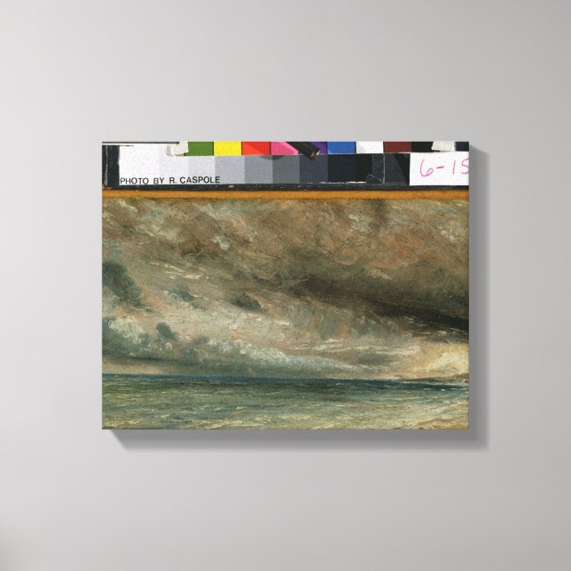 The Coast at Brighton - Stormy Evening, c.1828 (oi Canvas Print (Front)