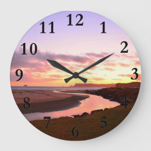 The Coast in summer Large Clock