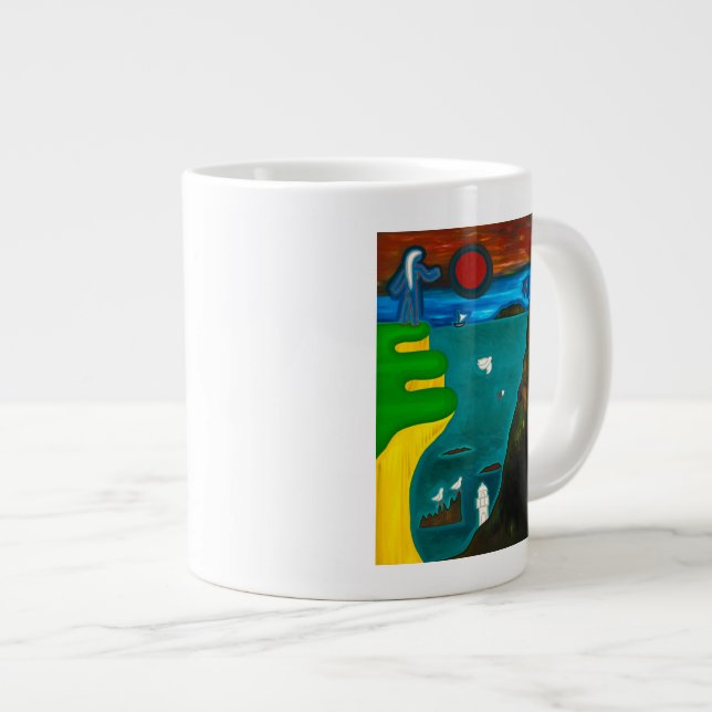 The Coast of England 2010 Large Coffee Mug (Front Right)