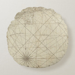 The Coast of West Florida and Louisiana Round Pillow