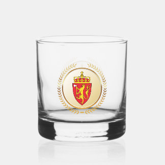 The Coat of Arms of Norway Whiskey Glass
