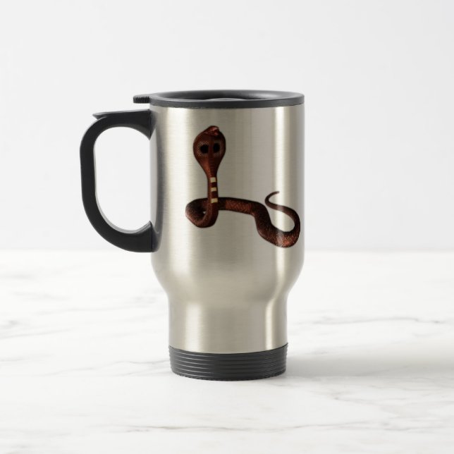 The Cobra, Deadly Snake Travel Mug (Left)