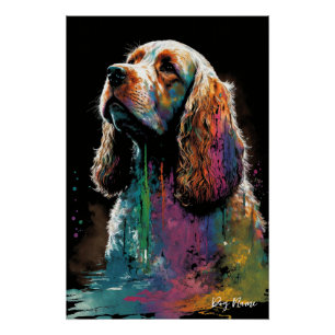 The Cocker Spaniel Dog - Composition 003 Poster
