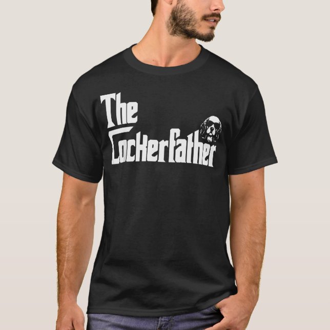 The Cockerfather Cocker Spaniel Dog Dad T-Shirt (Front)