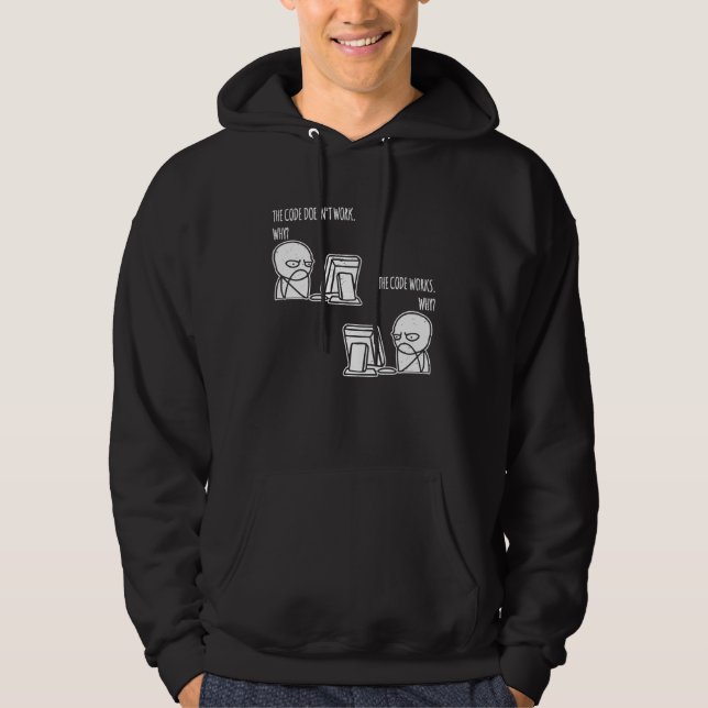 The Code Works Why Programmer Computer Nerd Hoodie (Front)