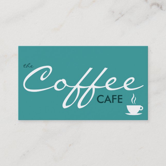the COFFEE cafe. (colour customizable) Business Card (Front)
