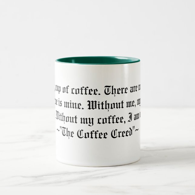 The Coffee Creed Two-Tone Coffee Mug (Center)