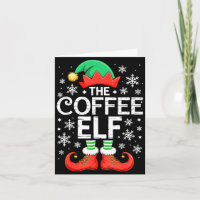 The Coffee Elf Shirt Men Women Family Matching Chr