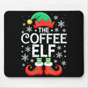 The Coffee Elf Shirt Men Women Family Matching Chr Mouse Pad
