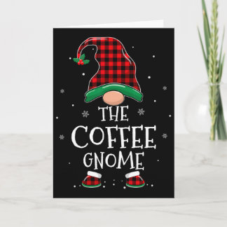 The Coffee Gnome Xmas Family Matching Plaid Christ Card
