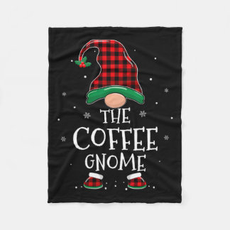 The Coffee Gnome Xmas Family Matching Plaid Christ Fleece Blanket